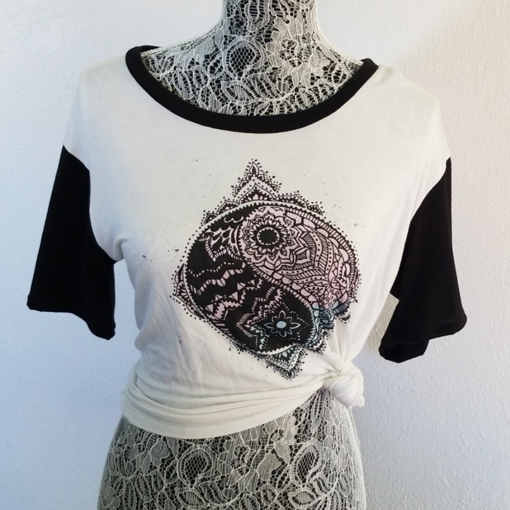 Desert Dreamer Ying Yang crop top- XS